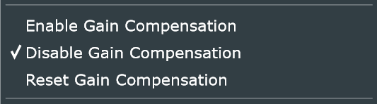 Gain compensation slider